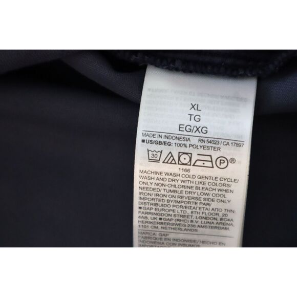 GAP 823666 Women's Sz XL Navy Blue Velvet Boyfriend Button-Up L/S Shirt - Picture 4 of 7